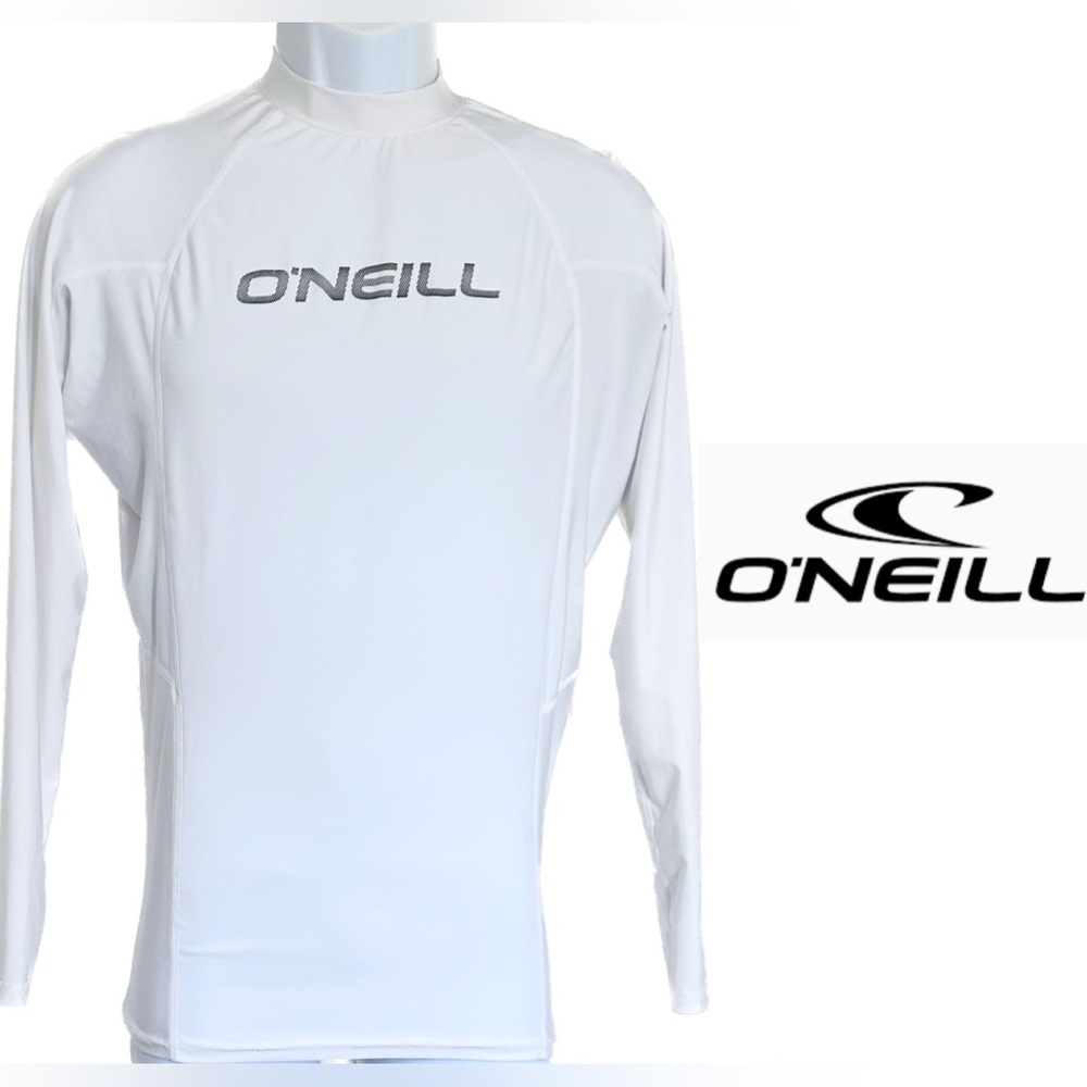 O'Neill Rash Guard Performance Fit-CompressionWhite w/50+UF Size Youth Large